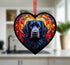 Newfoundland Stained Glass Effect Heart Suncatcher